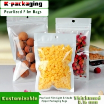 5 pcs Food Grade 3-side Pearlized Jewelry Packaging Bag Ziplock Plastic Bags Supplies